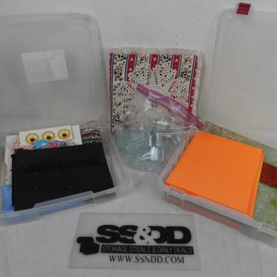 Craft Lot: Paper, Craft Bins, Plastic Organizers