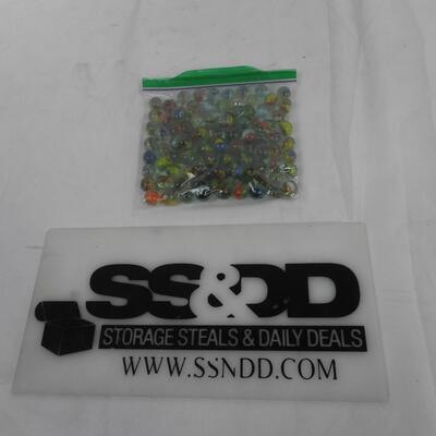 50+ Bag of Marbles, Unique Glass Designs