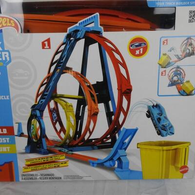 Hotwheels Track Builder Unlimited Loop Kit, Used and Missing Car