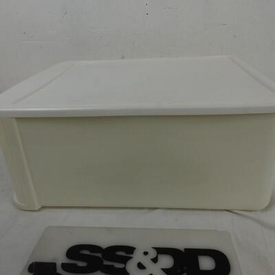 7.25 Gallon Capacity, Stackable Stacks Up Storage White Drawer