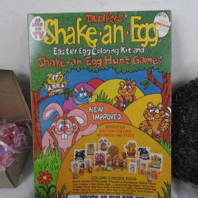 Easter Decoration Supplies: Basket, Grass Bunnie Decor, 6oz Easter Grass