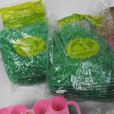 Easter Decoration Supplies: Basket, Grass Bunnie Decor, 6oz Easter Grass