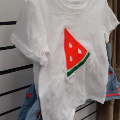 Lot of 3 Girls  2  Pc Watermelon Set New  Size ,3,4,5, Available .