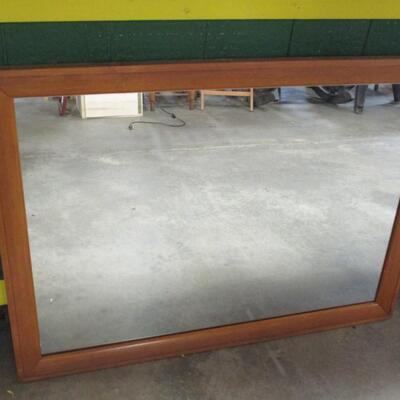 Framed Wood Rectangular Mirror 44