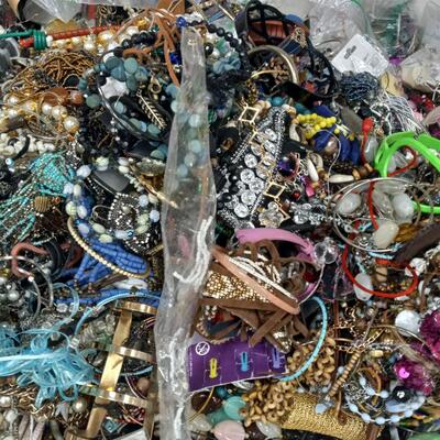 1 10 lb Box of Randomly selected Mixed Jewelry  Whole Pcs and parts