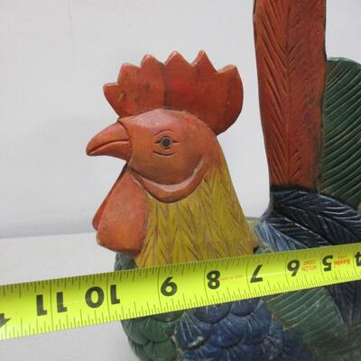 Handcrafted Wood Rooster