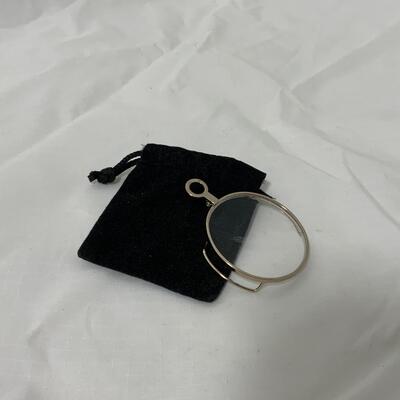 -4- Gold Toned Monocle with Pouch