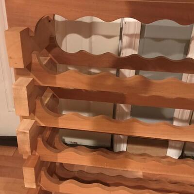 Stackable Modular Wine Rack ~ holds 78 bottles Wooden Free standing wine rack