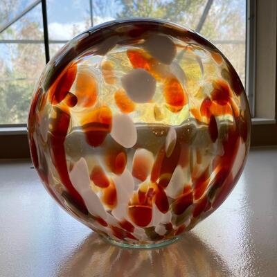 Lot 3  Blown Glass Orb 9" diameter