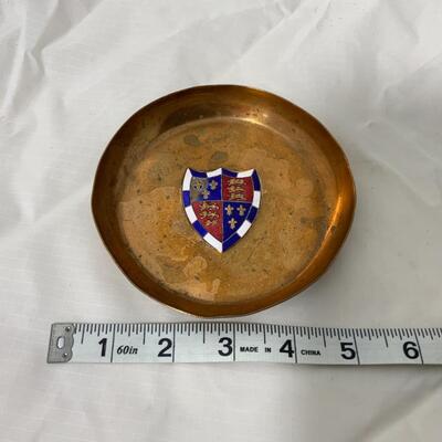 -8- Edward III | Copper Tray | Enameled Coat of Arms