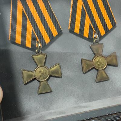 -10- Elegantly Framed St George Cross Medals | Courage