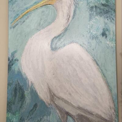 Lot 23  Canvas Egret