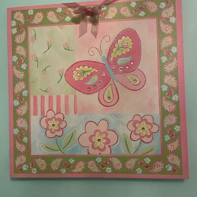 Lot 44  Butterfly Canvas  24" sq