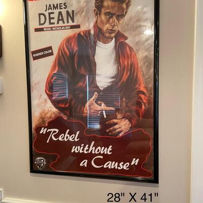 Lot 54  James Dean Framed Poster
