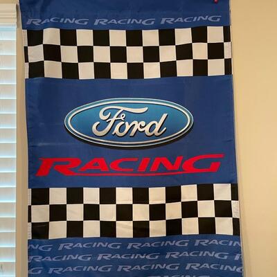 Lot 55  Pair of Fabric Auto Racing Flags