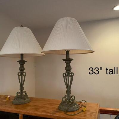 Lot 56  Pair of Lamps  33"