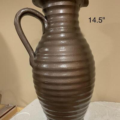 Lot 69  Large Clay Pitcher
