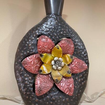 Lot 72   Large Metal Vase Decor