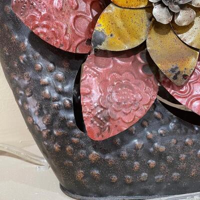 Lot 72   Large Metal Vase Decor