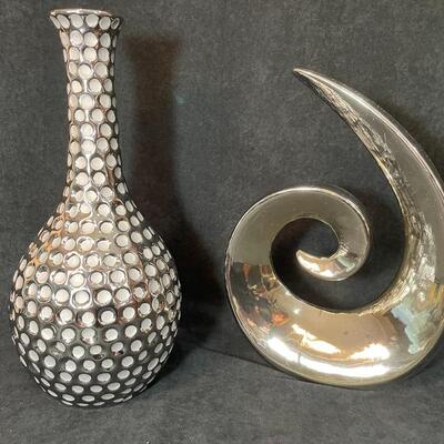Lot 74  Two Silver Decor Pieces