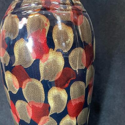 Lot 77   Tall Ceramic Vase & Glass Bottle