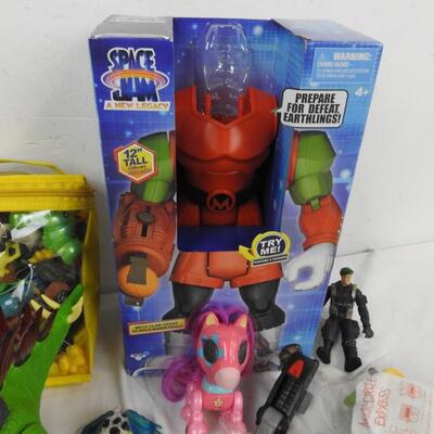 Kid Toy Lot 50+ Items: Dinosoaurs, Transformers, and Skylanders, Capt America