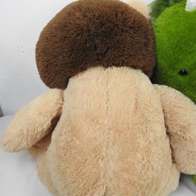 2 Large Stuffed Animals, Dinosaur and Lion, About 34