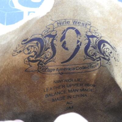 Nine West Vintage America Collection Leather Boots, Size 9