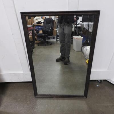 Large Wall Mirror, Black Frame, 43