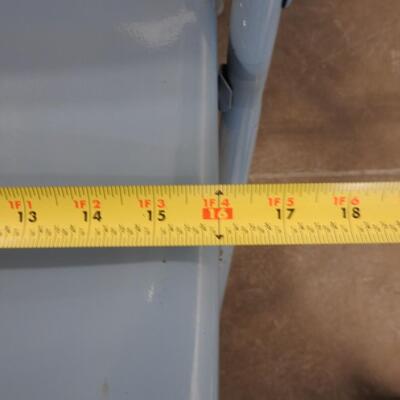 5 Blue Metal Folding Chairs, Sturdy