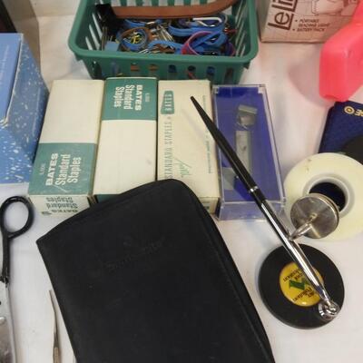 15+ Office Lot: Staples, Pens, Little Lamp, Notepads, Rulers