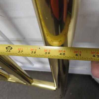 Brass/Gold Tone Headboard, 5' x 40" Dimensions, Good Condition