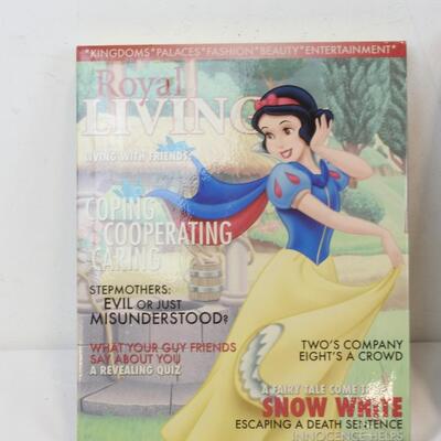 2 Disney Canvas Frame Princess Magazine Covers, Snow White and Sleeping Beauty