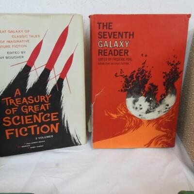 9 Vintage Books: Greatest Short Stories, Science Fiction, Galaxy Reader, etc