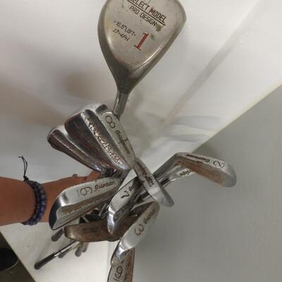 11 Various Golf Clubs. Most Have Rust Spots as shown