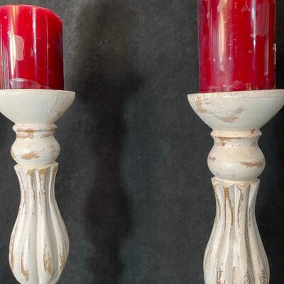 Lot 109  Pair of Pillar Candle Stands