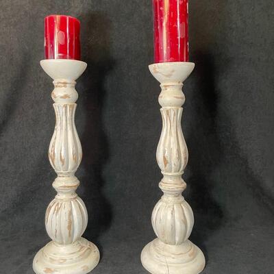 Lot 109  Pair of Pillar Candle Stands