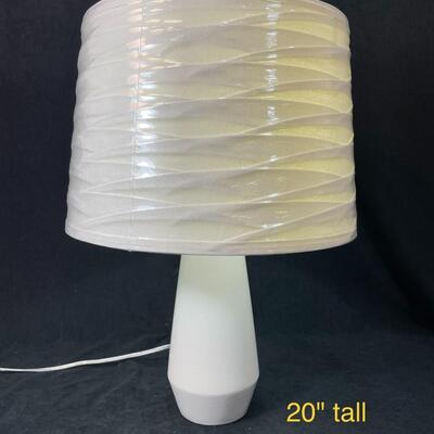 Lot 121  White Ceramic Lamp