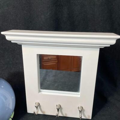 Lot 125  "Fishing Lies" Jar & Mirror Key Holder