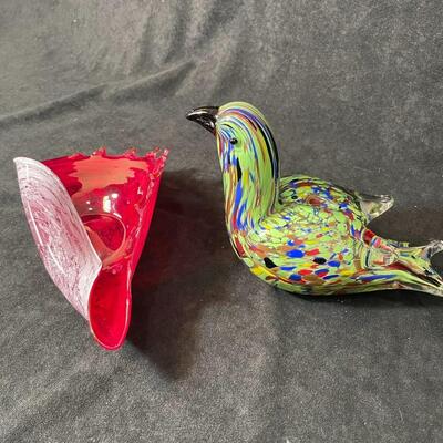 Lot 140  Two Blown Glass Pieces