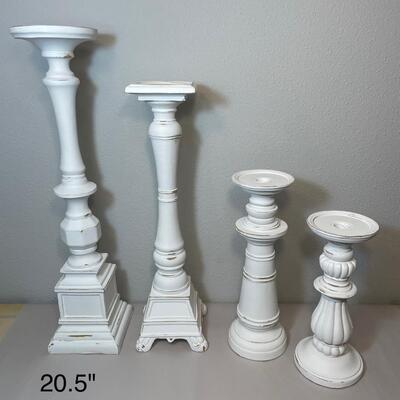Lot 80.5. Shabby Chic Candle Stands - set of 4