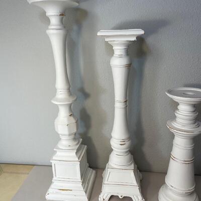 Lot 80.5. Shabby Chic Candle Stands - set of 4