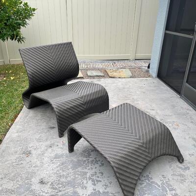 Outdoor Chair and Ottoman