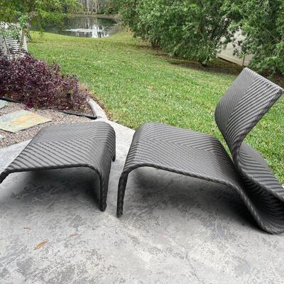 Outdoor Chair and Ottoman