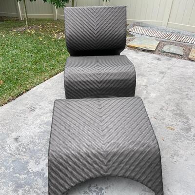 Outdoor Chair and Ottoman