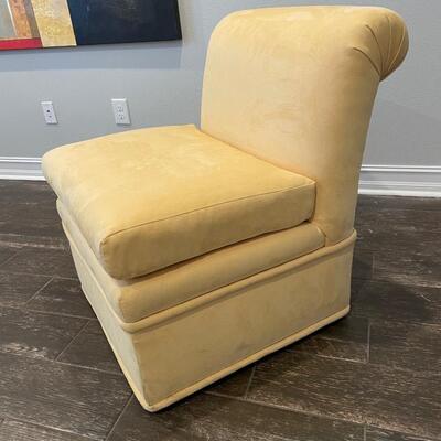 Faux Suede Slipper Chair