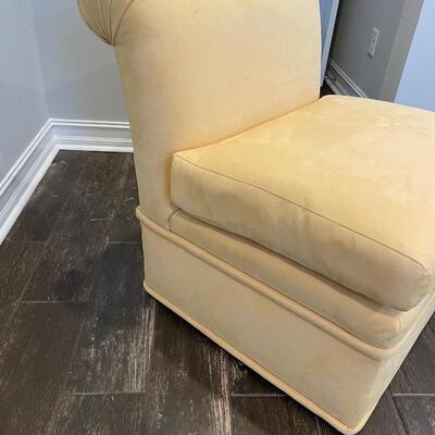 Faux Suede Slipper Chair