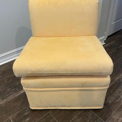 Faux Suede Slipper Chair