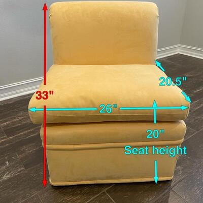 Faux Suede Slipper Chair