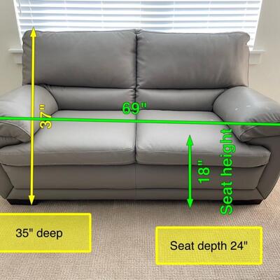 Leather Love Seat